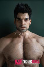 Realing doll 塞尔比(Selby) 183cm フルシリコン 顎機能付き がたい マッスル 髭面 男性型ラブドール - 画像 (5)