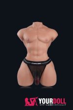 Tantaly Mark Pro 16.5kg 小麦肌 トルソー 男性型 腹筋割れ シリコン製のペニスx3付き セクシー 半身ラブドール - 画像 (6)