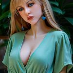 Aibei Doll #AB27 150cm Fカップ White肌 シリコンヘッド+TPEボディ 外人美女 ブロンド 細腰 ラブドール