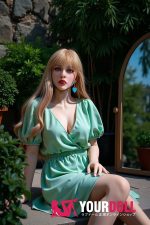 Aibei Doll #AB27 150cm Fカップ White肌 シリコンヘッド+TPEボディ 外人美女 ブロンド 細腰 ラブドール - 画像 (2)