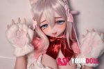 ElsaBabe 歌川美希 RAD051 148cm-L ピンク肌 フルシリコン 猫系彼女 メイド 赤面 舌出し ラブドール 新品 - 画像 (30)