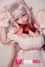 ElsaBabe 歌川美希 RAD051 148cm-L ピンク肌 フルシリコン 猫系彼女 メイド 赤面 舌出し ラブドール 新品 - 画像 (25)
