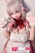 ElsaBabe 歌川美希 RAD051 148cm-L ピンク肌 フルシリコン 猫系彼女 メイド 赤面 舌出し ラブドール 新品 - 画像 (19)