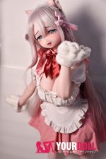 ElsaBabe 歌川美希 RAD051 148cm-L ピンク肌 フルシリコン 猫系彼女 メイド 赤面 舌出し ラブドール 新品 - 画像 (29)