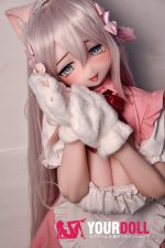 ElsaBabe 歌川美希 RAD051 148cm-L ピンク肌 フルシリコン 猫系彼女 メイド 赤面 舌出し ラブドール 新品 - 画像 (16)
