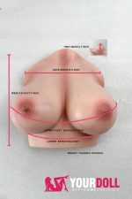 Climax B-53 おっぱいオナホ 1.76kg シリコン製 Cinnamon肌 ゼリー胸付き ぱいずり 大人のおもちゃ - 画像 (3)
