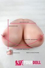 Climax B-86 おっぱいオナホ 6.74kg シリコン製 Cinnamon肌 ゼリー胸付き ぱいずり 大人のおもちゃ - 画像 (7)