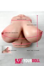 Climax B-92 おっぱいオナホ 7.78kg シリコン製 Cinnamon肌 ゼリー胸付き ぱいずり 大人のおもちゃ - 画像 (5)