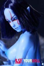 Climax Momoko #Si60cm-L 2.5kg フルシリコン 1穴あり Blue肌 エルフ耳 人外系 フィギュア - 画像 (7)
