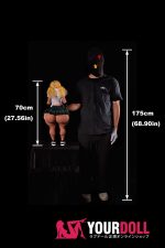 Climax Chace #Si70cm-SP 9.46kg フルシリコン 1穴あり Black肌 爆乳 植毛式の髪型付き フィギュア 新品 - 画像 (15)