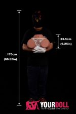 Climax RS-6 シリコン製 10.55kg トルソー 巨尻 2穴あり Black肌 お尻の柔らか仕上げ付き オナホール - 画像 (3)