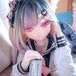CroissantDoll(羊角社Doll) #B04 155cm-plus 手描きメイク ビニール製のヘッド ホワイト肌 綺麗 等身大 同じ服購入可 ラブドール