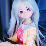 CroissantDoll(羊角社Doll) #B04 141cm 手描きメイク ビニール製のヘッド ホワイト肌 白髪 クール系 同じ服購入可 ラブドール