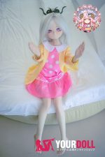 CroissantDoll(羊角社Doll) #B04 141cm 手描きメイク ビニール製のヘッド ホワイト肌 白髪 クール系 同じ服購入可 ラブドール - 画像 (5)