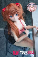 CroissantDoll(羊角社Doll) #B04 155cm 手描きメイク ビニール製のヘッド ホワイト肌 ツンデレ コスプレ系 同じ服購入可 ラブドール - 画像 (2)