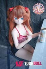 CroissantDoll(羊角社Doll) #B04 155cm 手描きメイク ビニール製のヘッド ホワイト肌 ツンデレ コスプレ系 同じ服購入可 ラブドール - 画像 (4)
