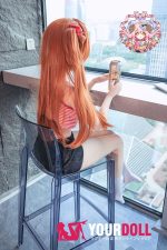 CroissantDoll(羊角社Doll) #B04 155cm 手描きメイク ビニール製のヘッド ホワイト肌 ツンデレ コスプレ系 同じ服購入可 ラブドール - 画像 (6)