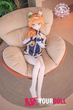 CroissantDoll(羊角社Doll) #B04 141cm 手描きメイク ビニール製のヘッド ホワイト肌 女狐 癒し 同じ服購入可 ラブドール - 画像 (8)