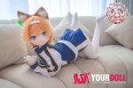 CroissantDoll(羊角社Doll) #B04 141cm 手描きメイク ビニール製のヘッド ホワイト肌 女狐 癒し 同じ服購入可 ラブドール - 画像 (13)