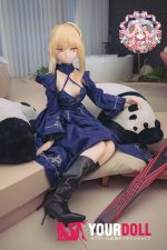 CroissantDoll(羊角社Doll) #B04 155cm 手描きメイク ビニール製のヘッド ホワイト肌 コスプレ系 ドレス 同じ服購入可 ラブドール - 画像 (4)