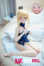 CroissantDoll(羊角社Doll) #B04 155cm 手描きメイク ビニール製のヘッド ホワイト肌 コスプレ系 ドレス 同じ服購入可 ラブドール - 画像 (3)