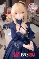 CroissantDoll(羊角社Doll) #B04 155cm 手描きメイク ビニール製のヘッド ホワイト肌 コスプレ系 ドレス 同じ服購入可 ラブドール