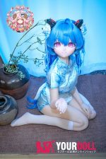 CroissantDoll(羊角社Doll) #B03 155cm-plus デカールメイク ビニール製のヘッド ホワイト肌 コスプレ系 愛嬌 ラブドール - 画像 (4)