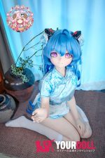 CroissantDoll(羊角社Doll) #B03 155cm-plus デカールメイク ビニール製のヘッド ホワイト肌 コスプレ系 愛嬌 ラブドール - 画像 (2)