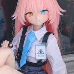 CroissantDoll(羊角社Doll) #B02 141cm 手描きメイク ビニール製のヘッド ホワイト肌 オッドアイ 同じ服購入可 ラブドール