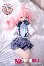 CroissantDoll(羊角社Doll) #B02 141cm 手描きメイク ビニール製のヘッド ホワイト肌 オッドアイ 同じ服購入可 ラブドール - 画像 (4)