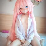 CroissantDoll(羊角社Doll) #B02 141cm 手描きメイク ビニール製のヘッド ホワイト肌 オッドアイ コスプレ系 同じ服購入可 ラブドール