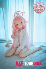 CroissantDoll(羊角社Doll) #B02 141cm 手描きメイク ビニール製のヘッド ホワイト肌 オッドアイ コスプレ系 同じ服購入可 ラブドール - 画像 (2)