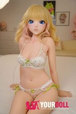 IROKEBIJIN Komachi 149cm Bカップ S-TPE製 ボディ選択可  White肌 綺麗 ブロンド アニメドール 新品 - 画像 (2)