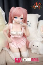 MOZU 卷卷 85cm 大胸 6kg 画像通りの仕様 デカールメイク Aシリーズ ビニールヘッド+TPEボディ 萌え ピンクのワンピース付き フィギュア お買い得 - 画像 (6)