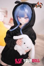 MOZU 兔子洞 121cm 小胸 15kg 画像と同じ仕様 シリコンヘッド+TPEボディ Aシリーズ ハート目 パーカー ラブドール 新品 お買い得 - 画像 (6)