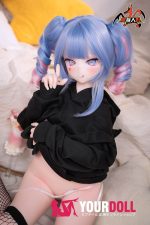 MOZU 兔子洞 121cm 小胸 15kg 画像と同じ仕様 シリコンヘッド+TPEボディ Aシリーズ ハート目 パーカー ラブドール 新品 お買い得 - 画像 (5)