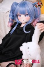 MOZU 兔子洞 121cm 小胸 15kg 画像と同じ仕様 シリコンヘッド+TPEボディ Aシリーズ ハート目 パーカー ラブドール 新品 お買い得 - 画像 (4)
