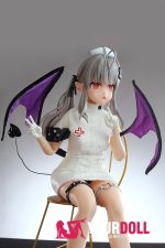 Otaku Doll 65cm 3KG 1穴あり ビニール製のヘッド+シリコンボディ 画像通りの服付き ナースプレイ ハート目 エルフ耳 オナホール - 画像 (4)
