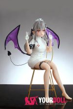 Otaku Doll 65cm 3KG 1穴あり ビニール製のヘッド+シリコンボディ 画像通りの服付き ナースプレイ ハート目 エルフ耳 オナホール - 画像 (5)