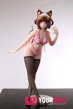 Otaku Doll 65cm 3KG 1穴あり ビニール製のヘッド+シリコンボディ 画像通りの服x2付き 猫娘 オナホール - 画像 (11)