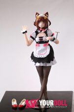 Otaku Doll 65cm 3KG 1穴あり ビニール製のヘッド+シリコンボディ 画像通りの服x2付き 猫娘 オナホール - 画像 (14)