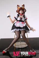 Otaku Doll 65cm 3KG 1穴あり ビニール製のヘッド+シリコンボディ 画像通りの服x2付き 猫娘 オナホール - 画像 (12)