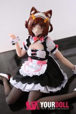 Otaku Doll 65cm 3KG 1穴あり ビニール製のヘッド+シリコンボディ 画像通りの服x2付き 猫娘 オナホール - 画像 (2)