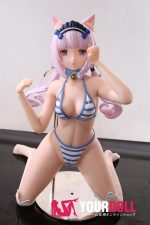 Otaku Doll 65cm 3KG 1穴あり ビニール製のヘッド+シリコンボディ 画像通りの服x2付き 猫娘 オナホール - 画像 (2)