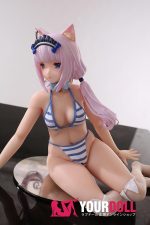 Otaku Doll 65cm 3KG 1穴あり ビニール製のヘッド+シリコンボディ 画像通りの服x2付き 猫娘 オナホール - 画像 (6)