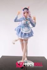 Otaku Doll 65cm 3KG 1穴あり ビニール製のヘッド+シリコンボディ 画像通りの服x2付き 猫娘 オナホール - 画像 (11)