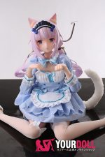 Otaku Doll 65cm 3KG 1穴あり ビニール製のヘッド+シリコンボディ 画像通りの服x2付き 猫娘 オナホール - 画像 (8)