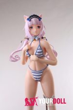 Otaku Doll 65cm 3KG 1穴あり ビニール製のヘッド+シリコンボディ 画像通りの服x2付き 猫娘 オナホール - 画像 (7)