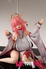 Otaku Doll 65cm 3KG 1穴あり ビニール製のヘッド+シリコンボディ 三種類の顔あり 画像通りの服x2付き 巫女 巨乳 アへ顔 オナホール - 画像 (2)