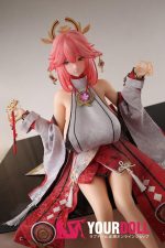 Otaku Doll 65cm 3KG 1穴あり ビニール製のヘッド+シリコンボディ 三種類の顔あり 画像通りの服x2付き 巫女 巨乳 アへ顔 オナホール - 画像 (5)